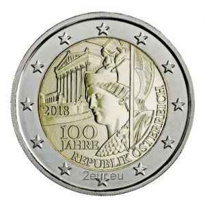 AUSTRIA 2 EURO 2018 - 100 YEARS TO THE REPUBLIC OF AUSTRIA